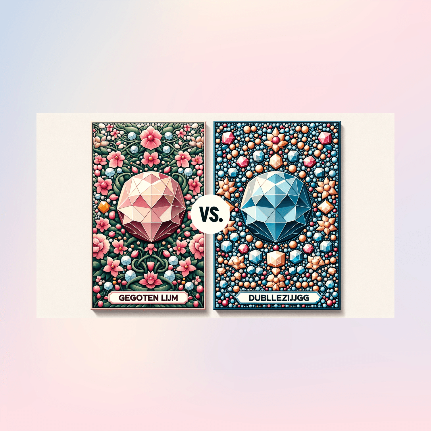 Diamond Painting: Gegoten Lijm vs. Dubbelzijdig Plakband