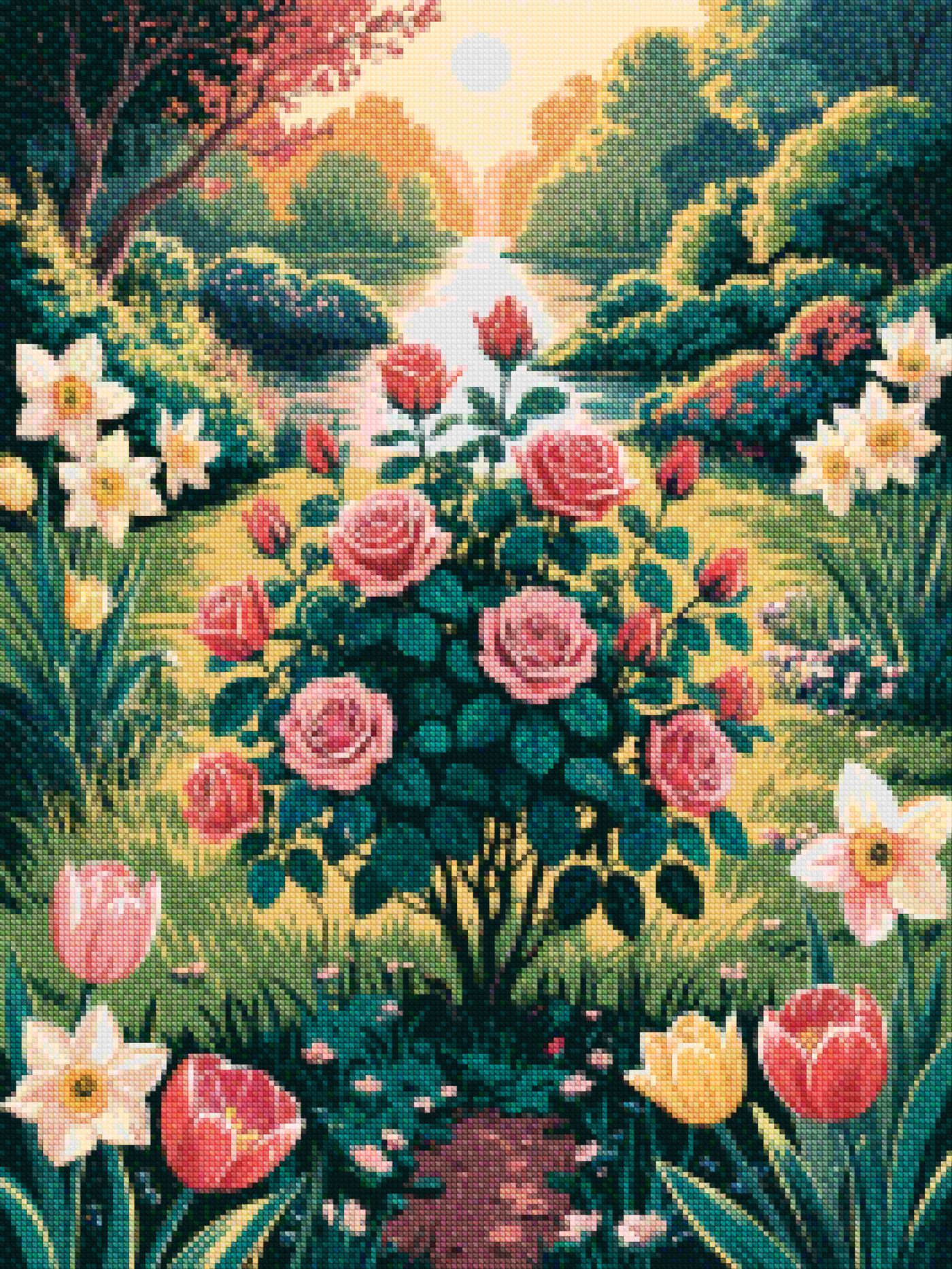 Diamond painting bloemen