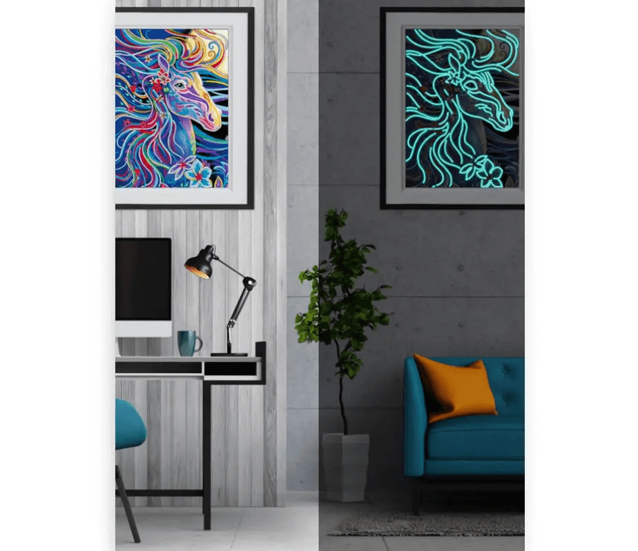 Diamond Painting Glow in the Dark - Paard - SEOS Shop ®