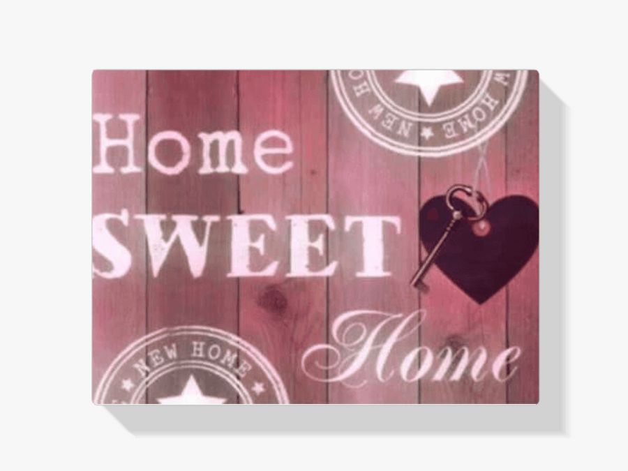 Diamond Painting Home Sweet Home Roze 30x20cm – SEOS Shop ®