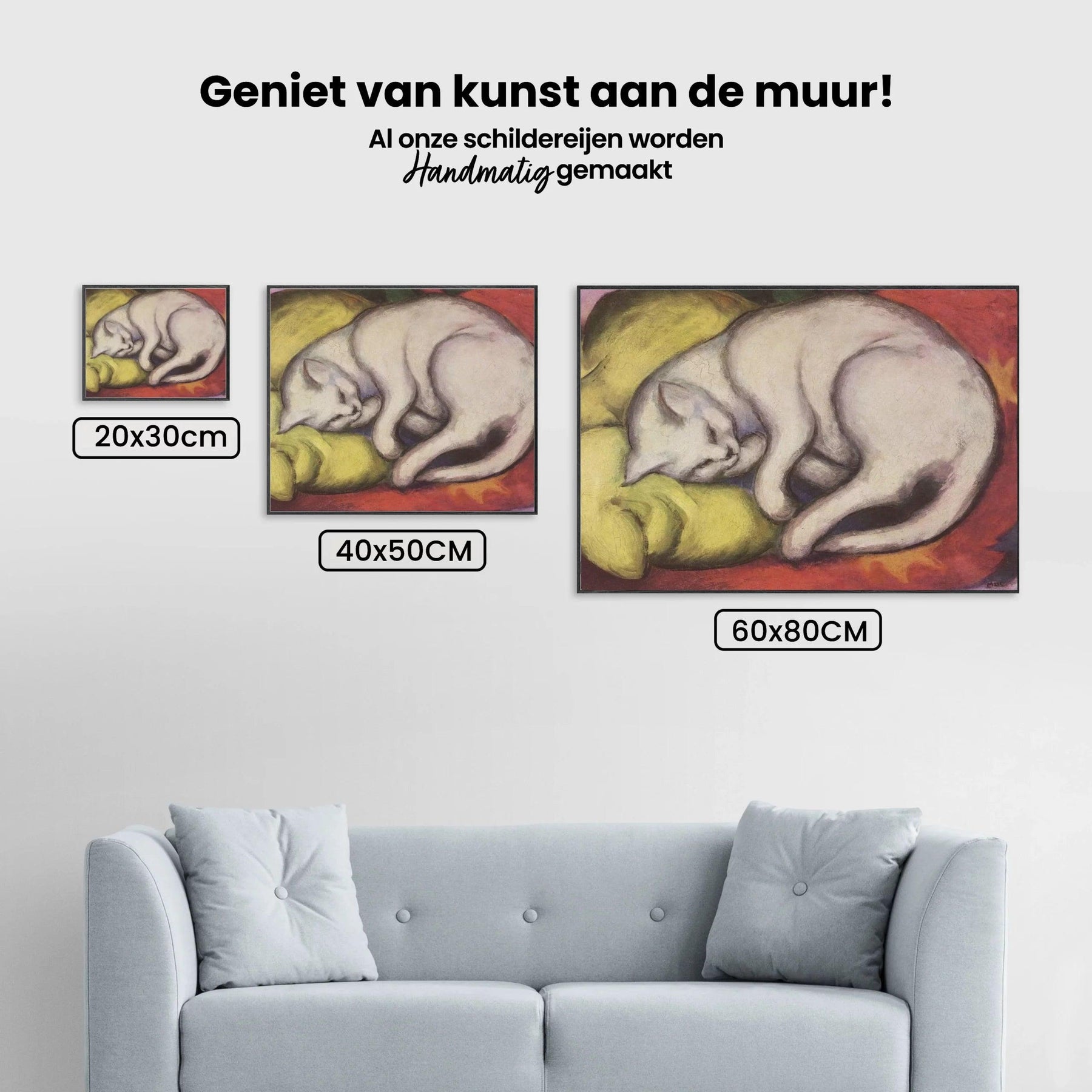 Diamond Painting - Kat op een geel kussen - SEOS®