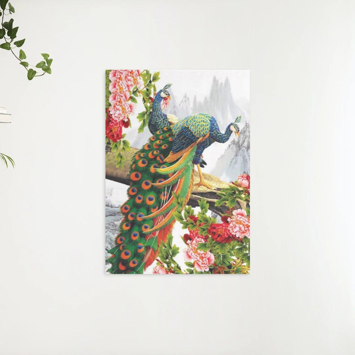 Diamond Painting Mooie pauw met bloem - SEOS Shop ®