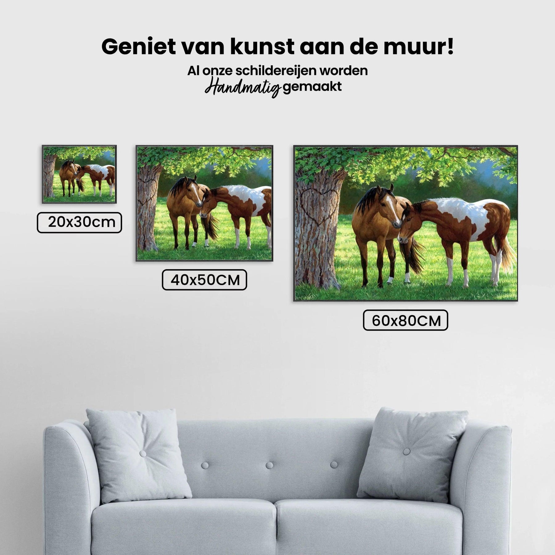 Diamond Painting Paarden onder een boom - SEOS Shop ®