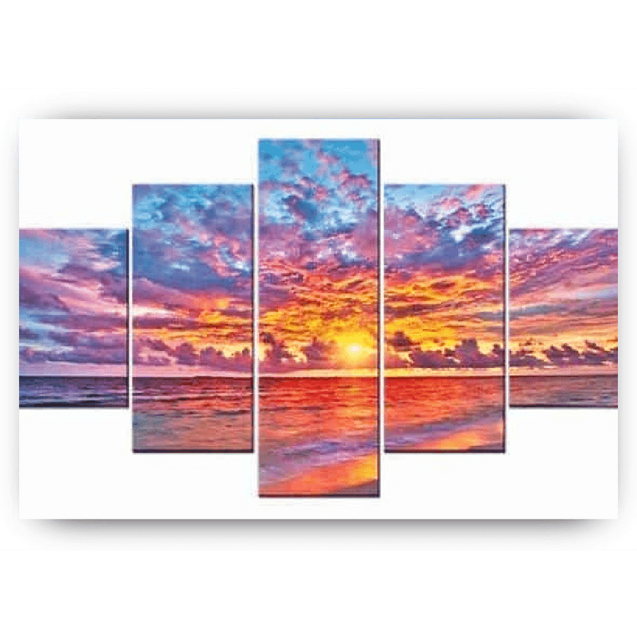 Diamond Painting Schitterende zonsondergang 5 luik - SEOS Shop ®