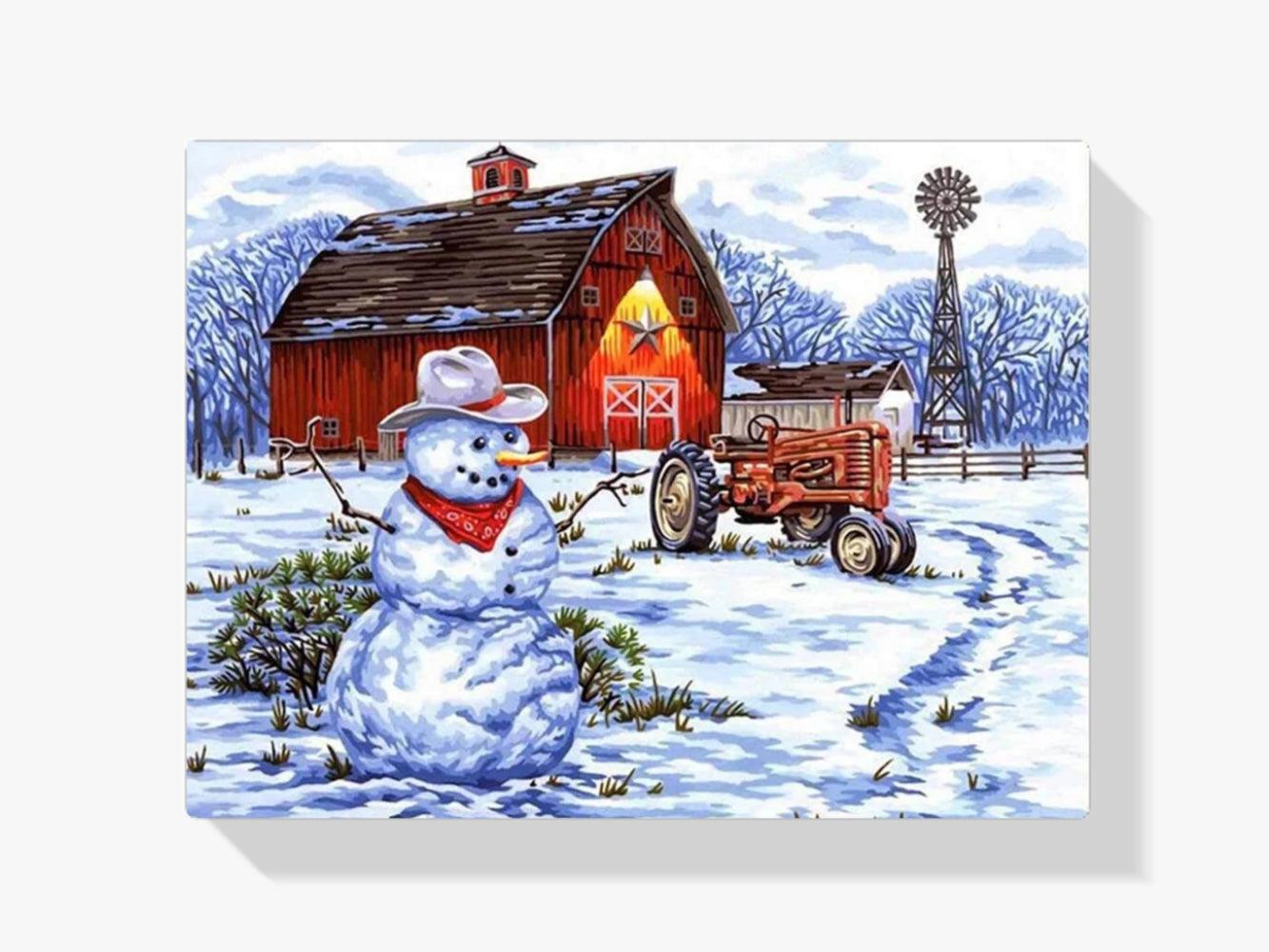 Diamond Painting Winterboerderij - SEOS Shop ®