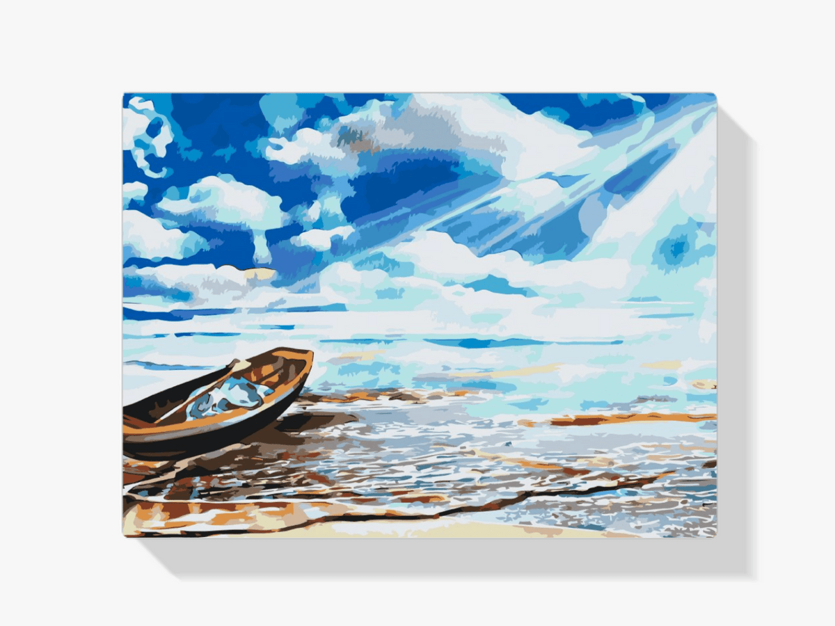 Diamond Painting - Boot aan de rand van de zee - SEOS Shop ®