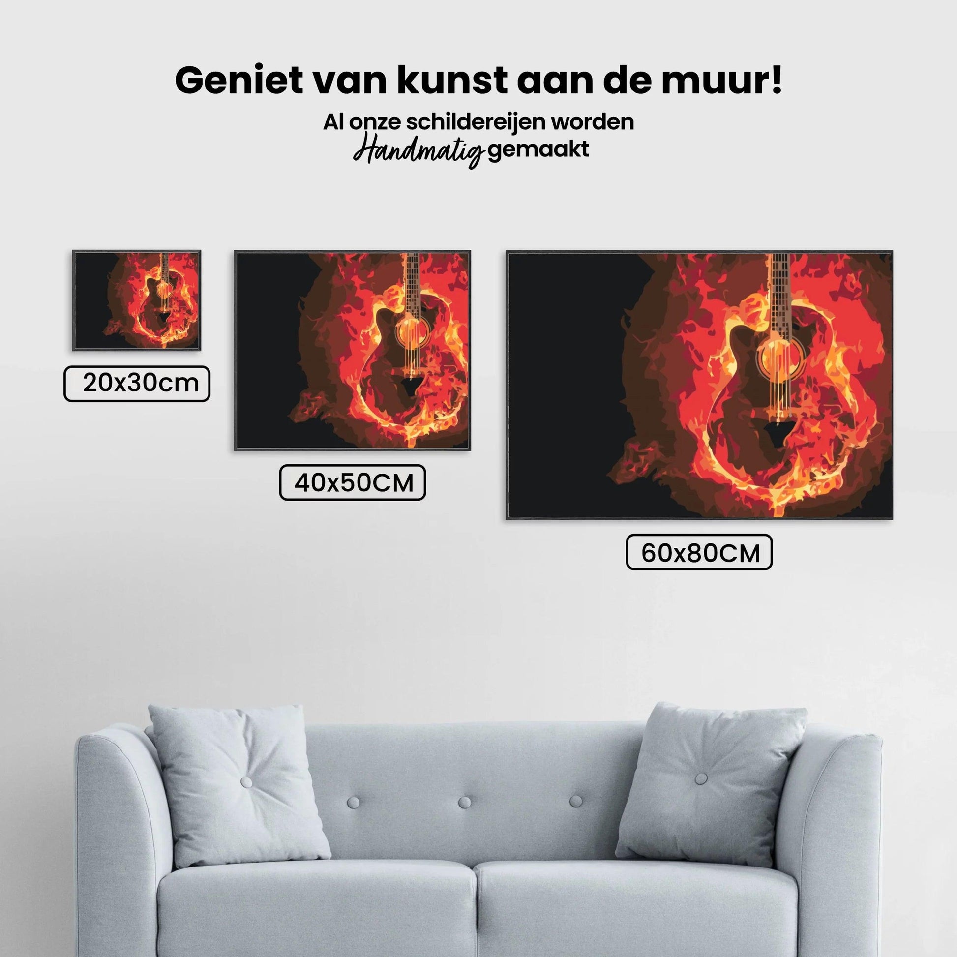 Diamond Painting - Brandende gitaar - SEOS Shop ®