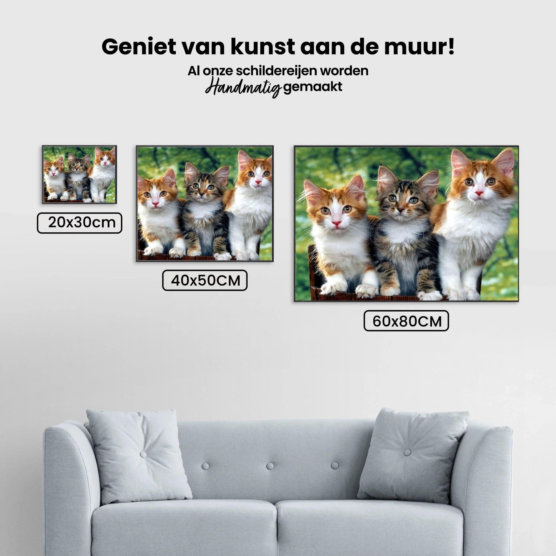Diamond Painting - Drie katten - SEOS®