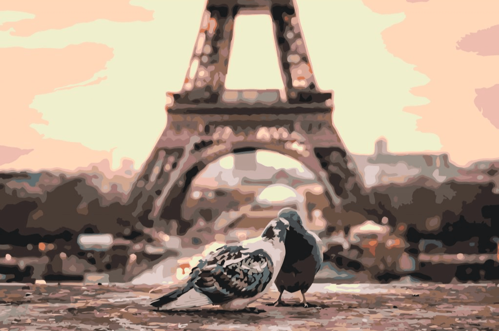 Diamond Painting - Duiven in Parijs - SEOS®