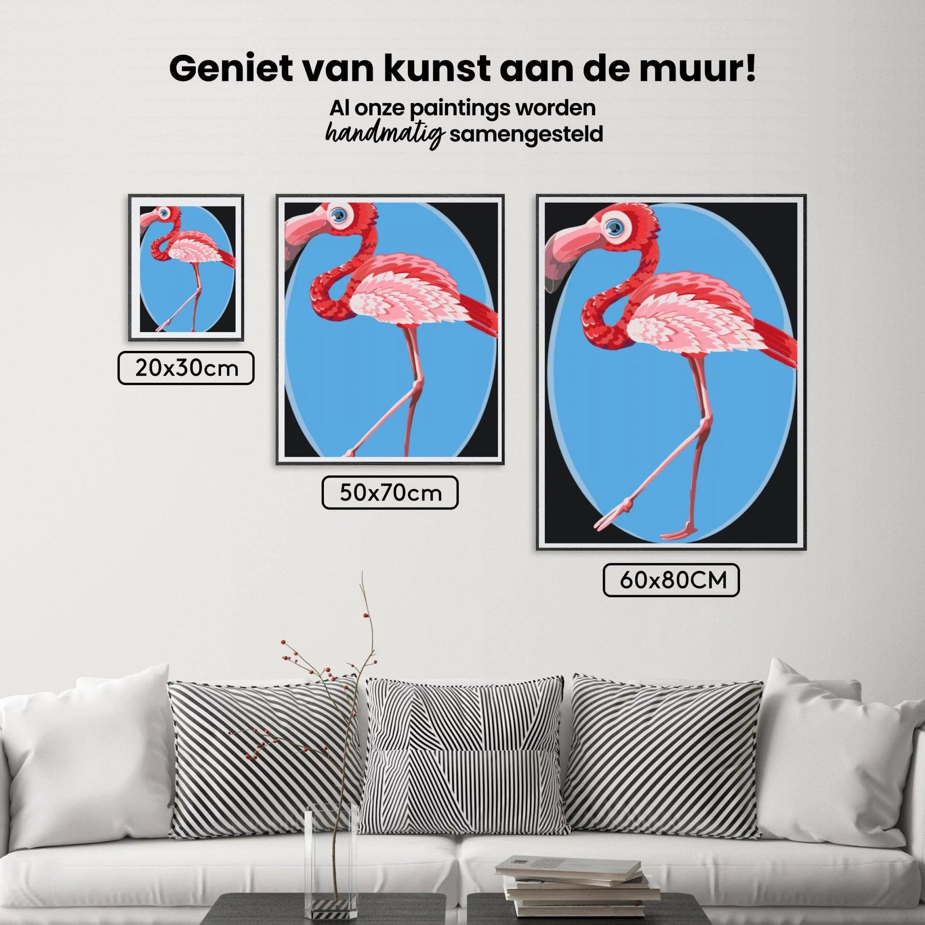 Diamond Painting - Een flamingo met zijn spullen - SEOS®