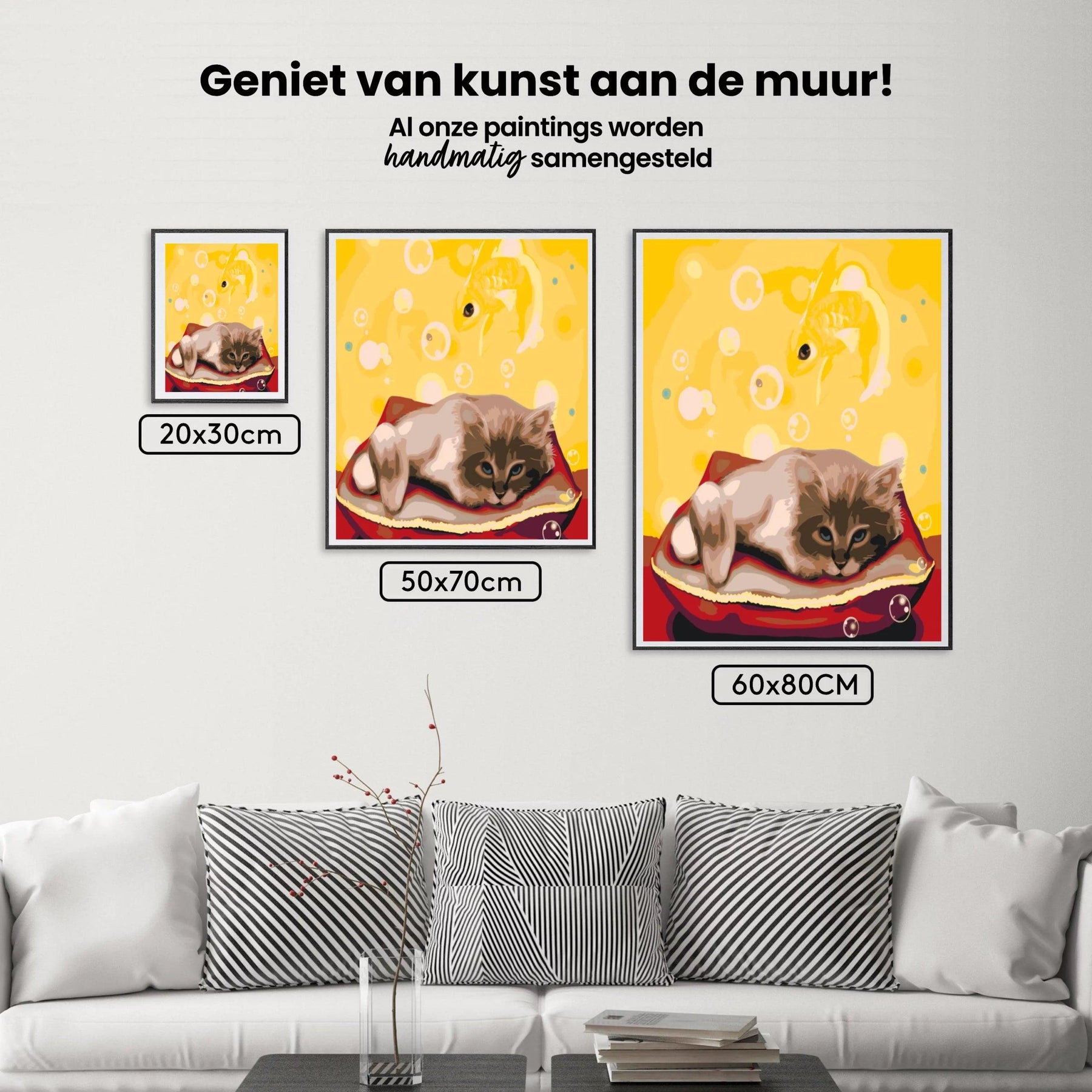 Diamond Painting - Een kat die droomt van een vis - SEOS®