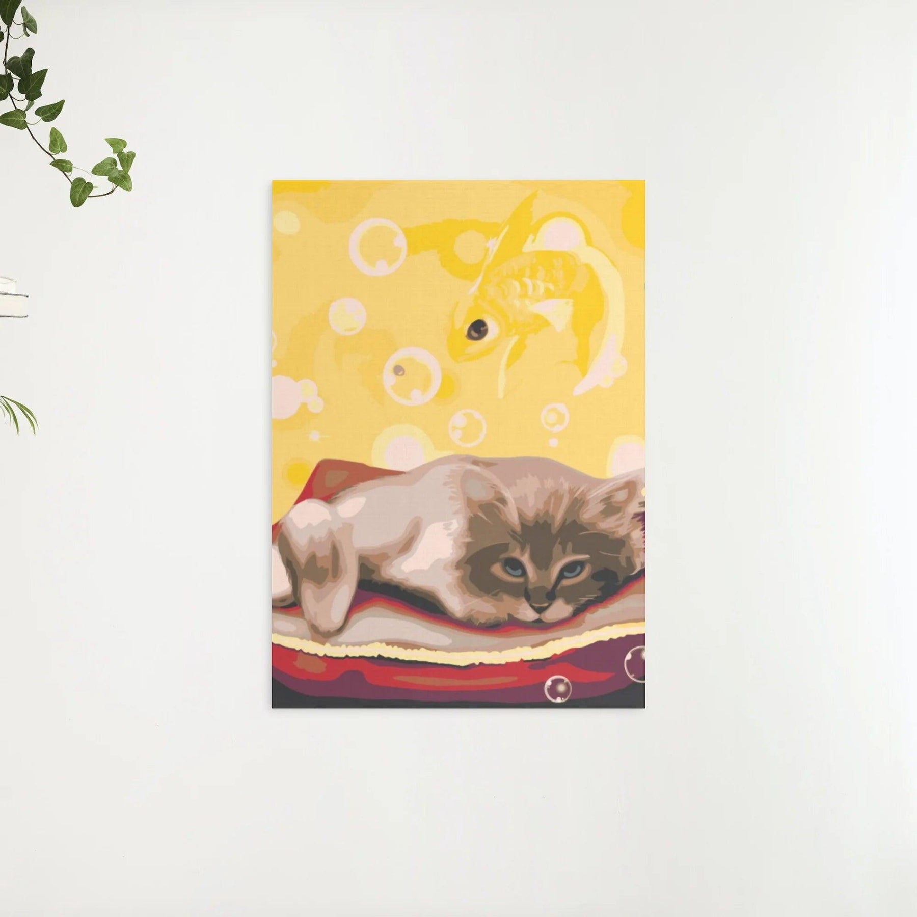 Diamond Painting - Een kat die droomt van een vis - SEOS®