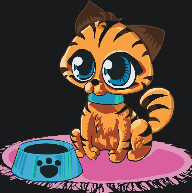 Diamond Painting - Een kat met grote ogen - SEOS®