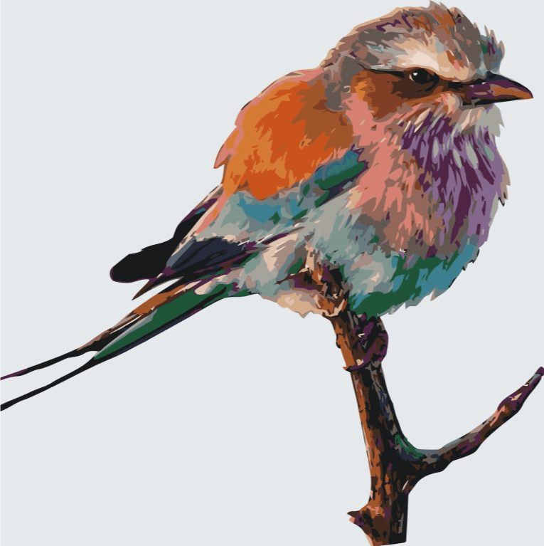 Diamond Painting - Een vogel op een tak - SEOS®