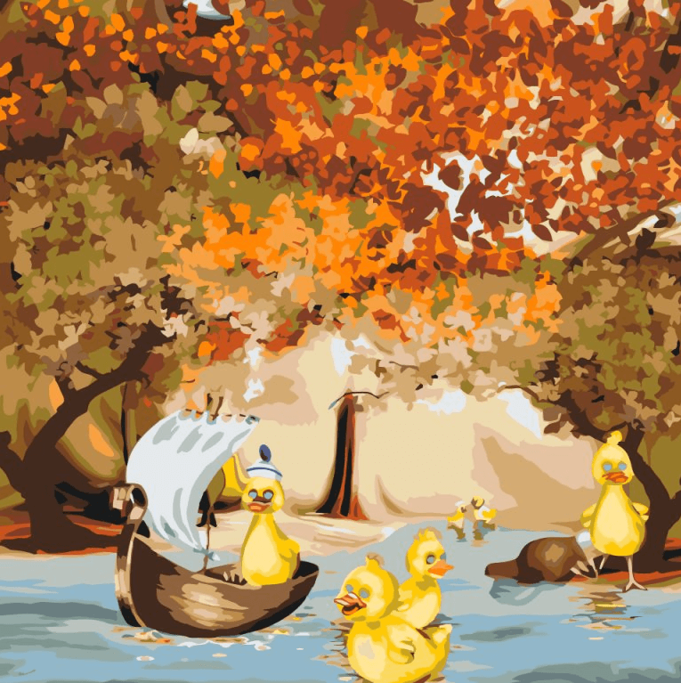 Diamond Painting - Eenden op reis - SEOS®