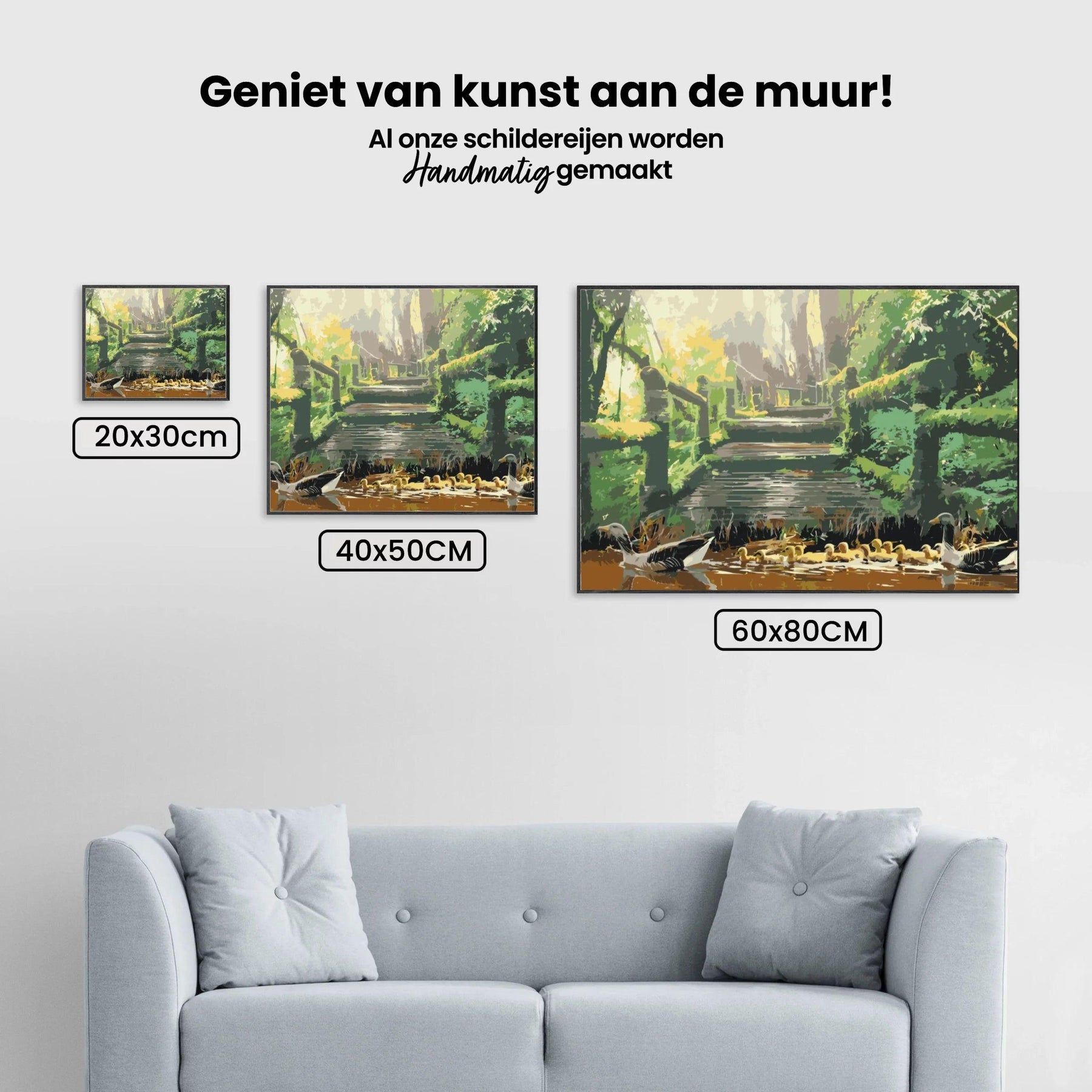 Diamond Painting - Eendenfamilie in het park - SEOS®