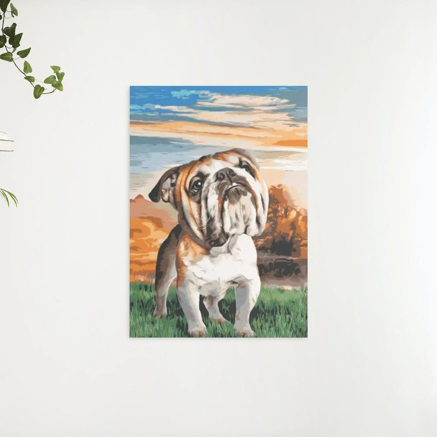Diamond Painting - Engelse Bulldog in de tuin - SEOS®