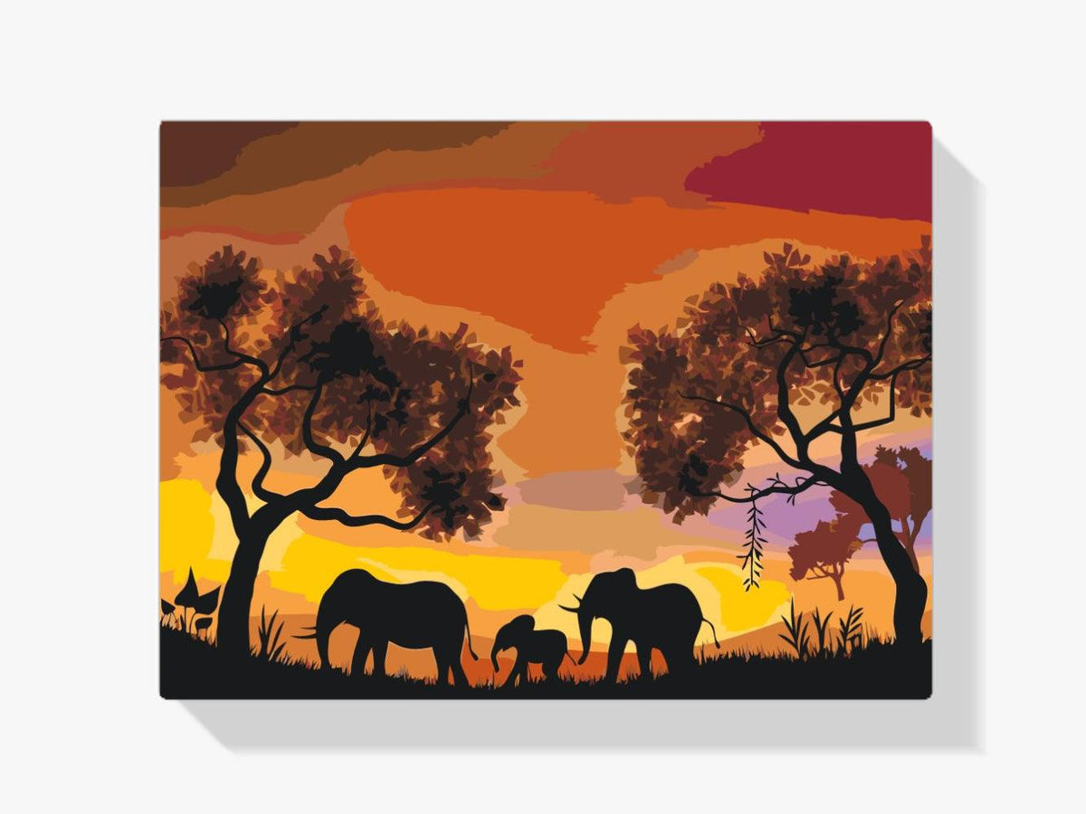 Diamond Painting - Familie van olifanten - SEOS®