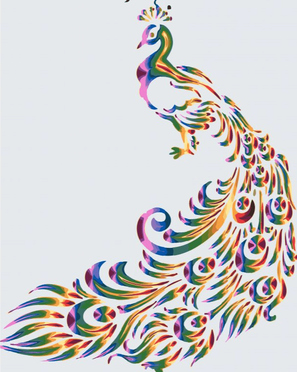 Diamond Painting - Gekleurde pauw 2 - SEOS®