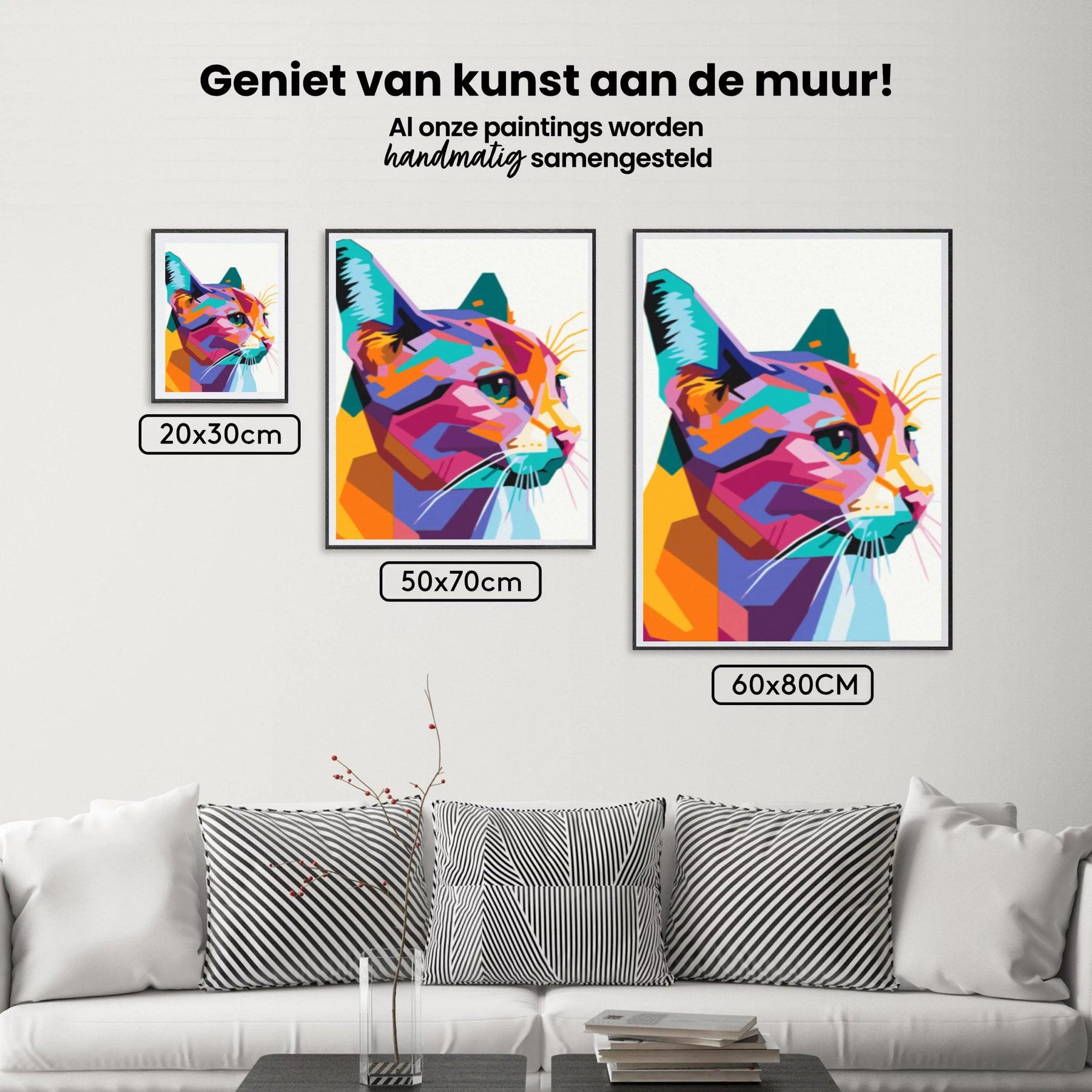 Diamond Painting - Geometrische kat - SEOS®
