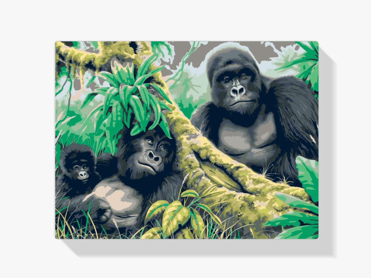 Diamond Painting - Gorilla familie - SEOS®