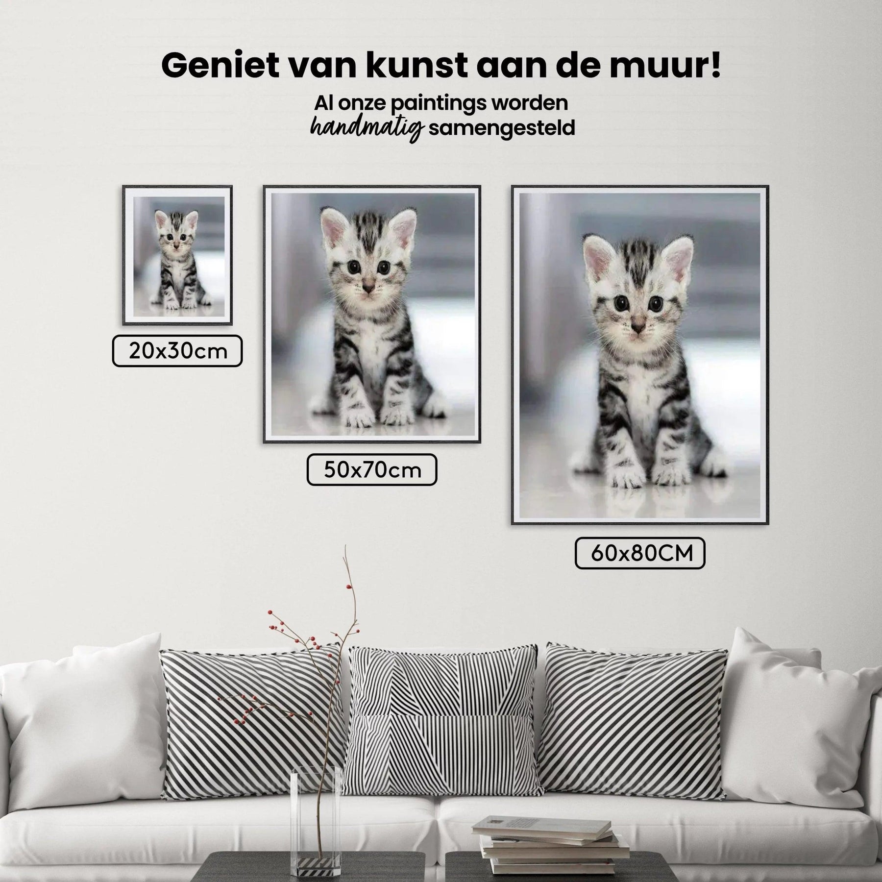 Diamond Painting - Grijze kitten - SEOS®