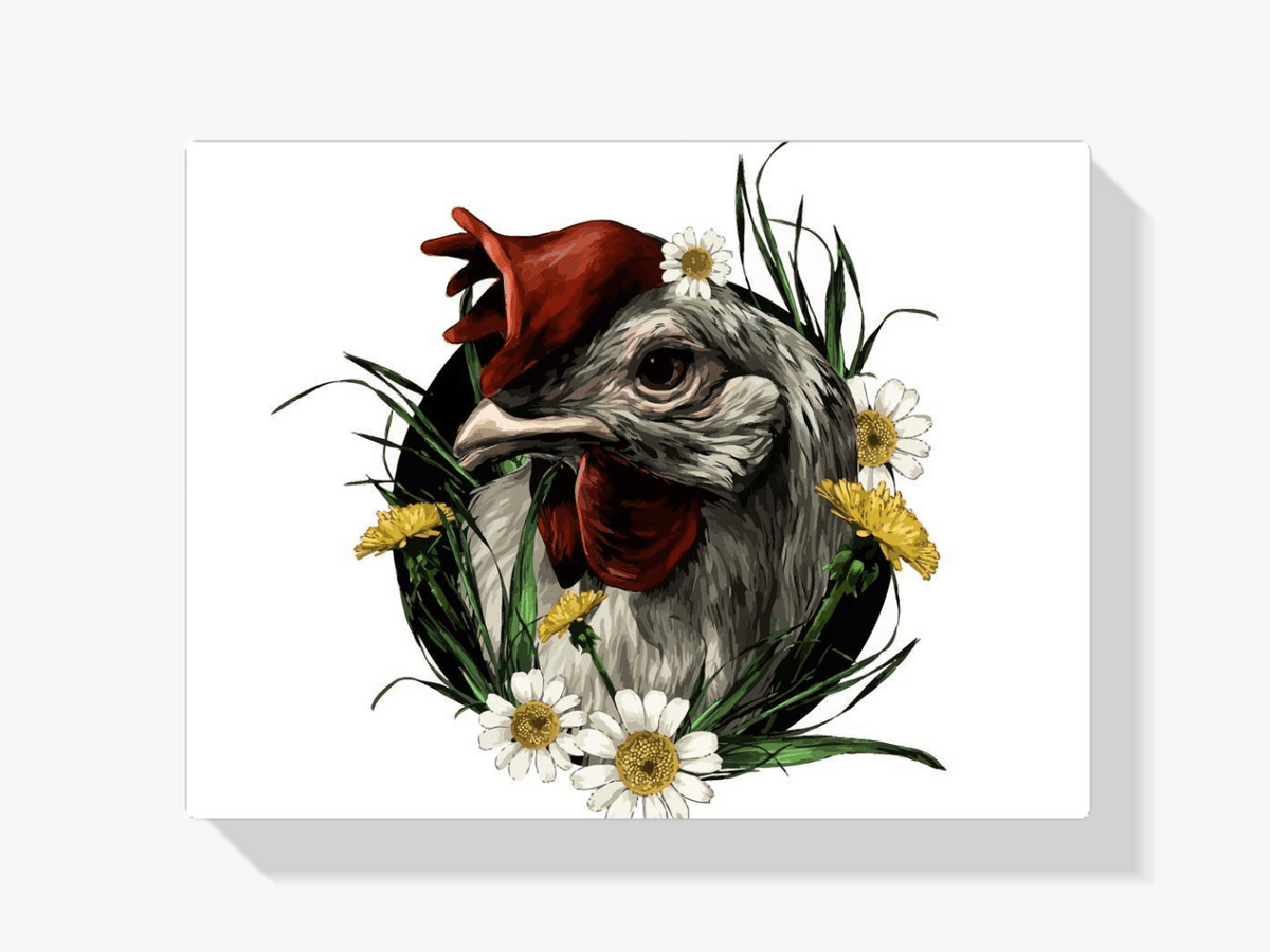 Diamond Painting - Haan in een bloemenmantel - SEOS®