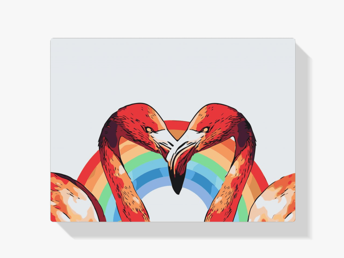 Diamond Painting - Hartvormige flamingo’s - SEOS®