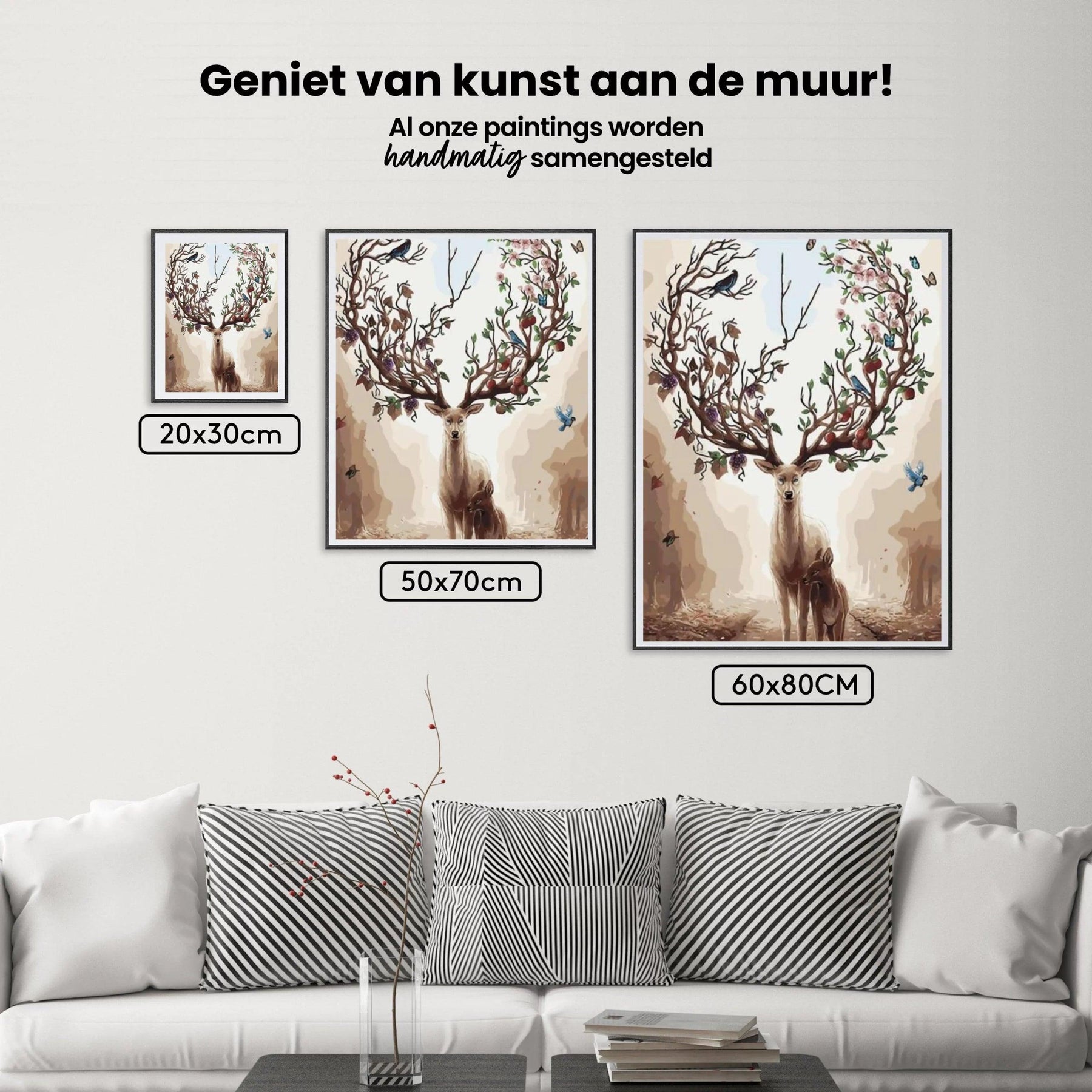 Diamond Painting - Hert met Lente Gewei - SEOS®