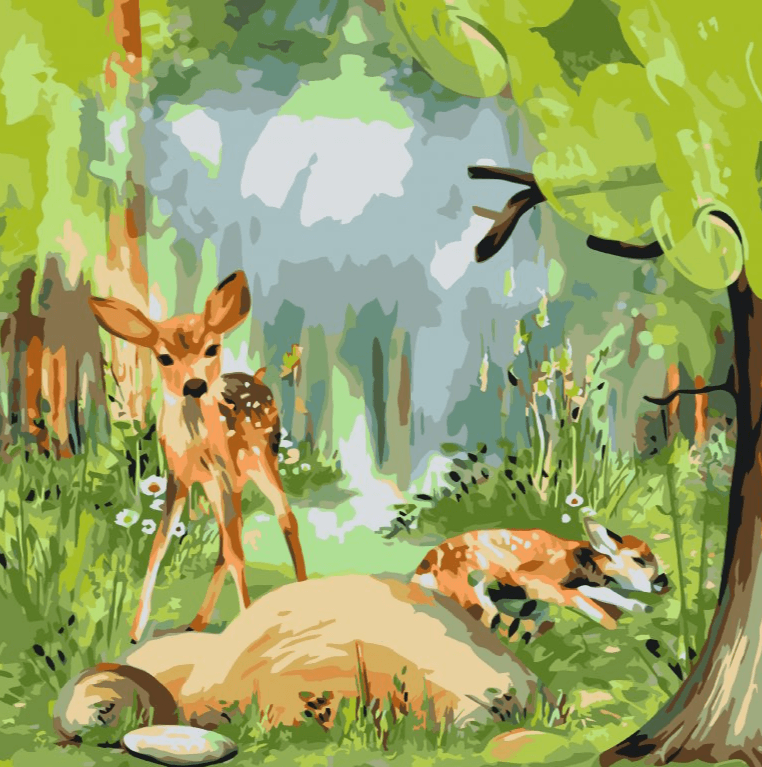 Diamond Painting - Herten in het bos - SEOS®