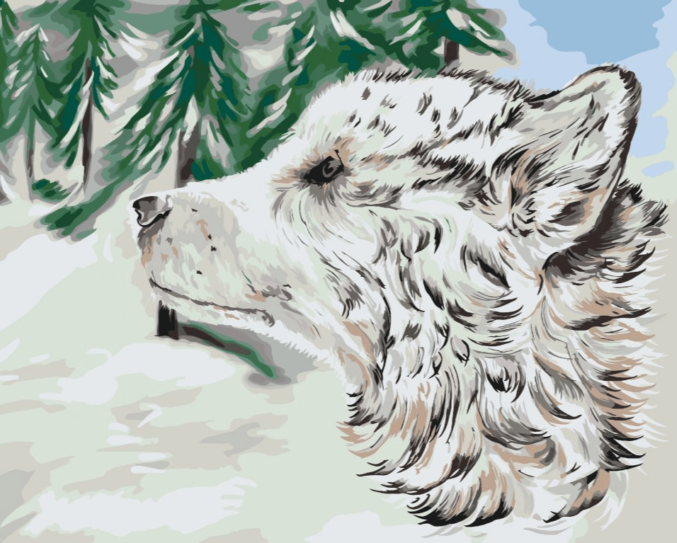 Diamond Painting - Hond in de sneeuw - SEOS®