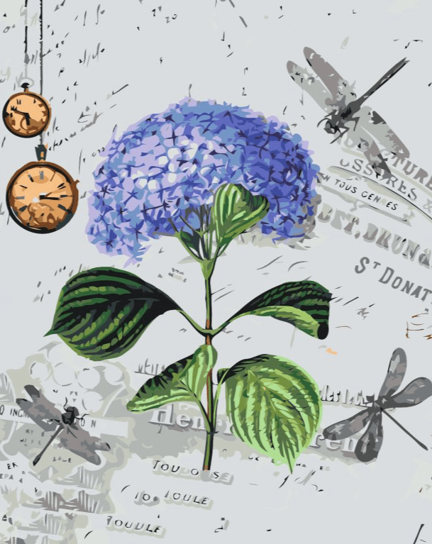 Diamond Painting - Hortensia’s en libellen - SEOS®