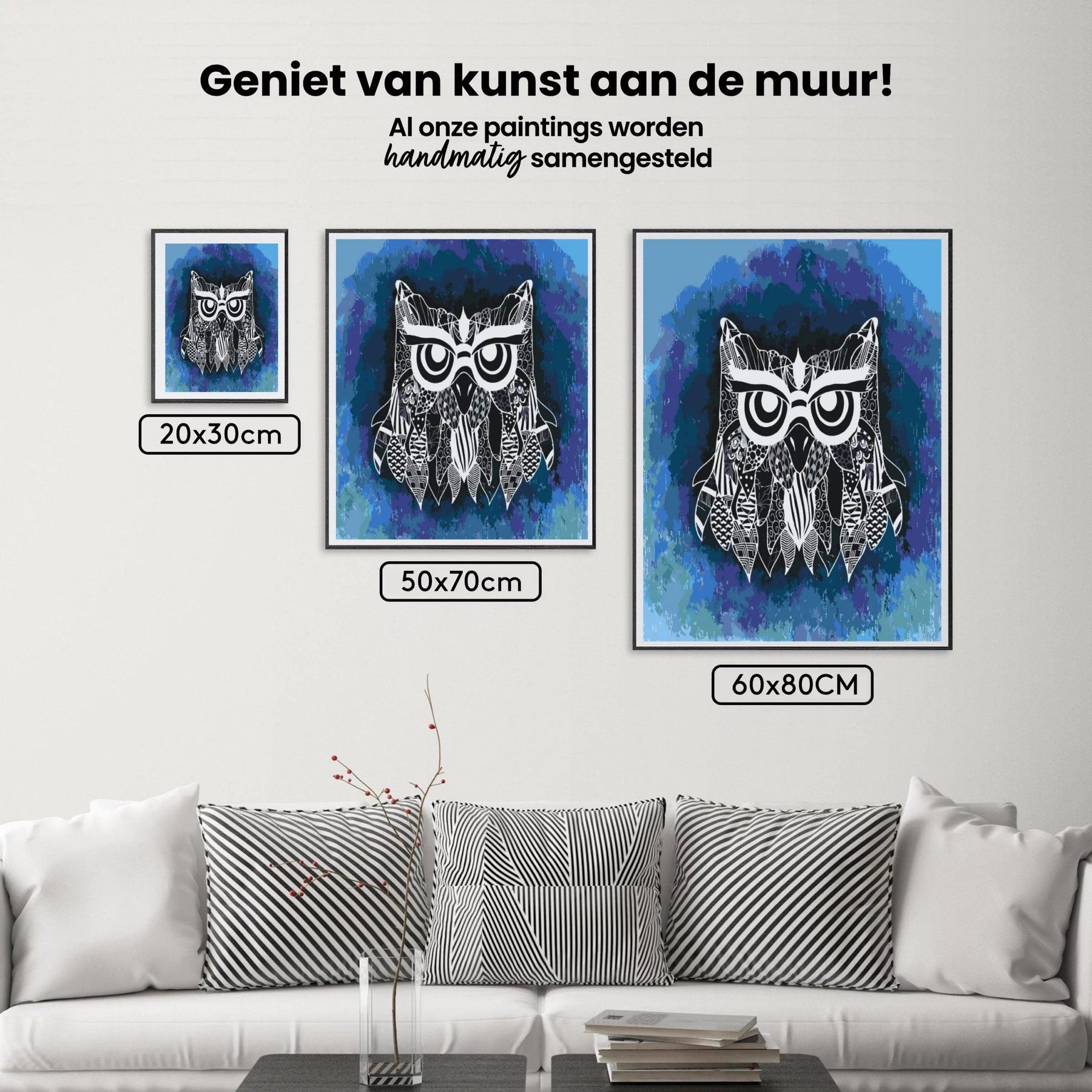 Diamond Painting - Illustratie van een uil - SEOS