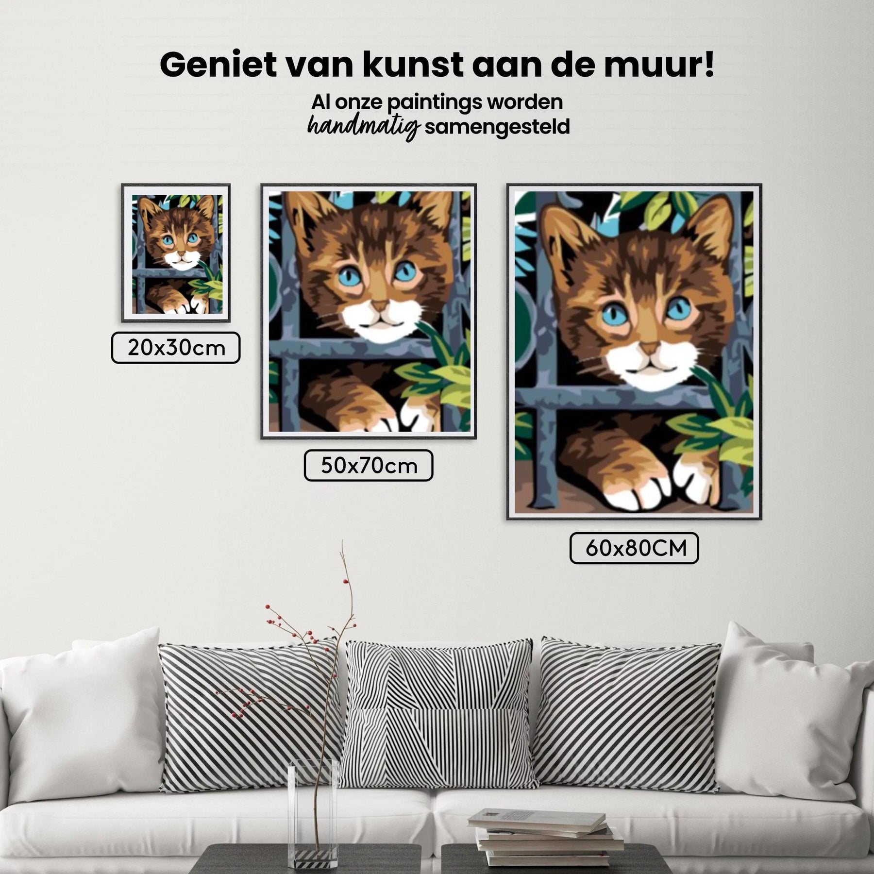 Diamond Painting - Kat achter het hek - SEOS®