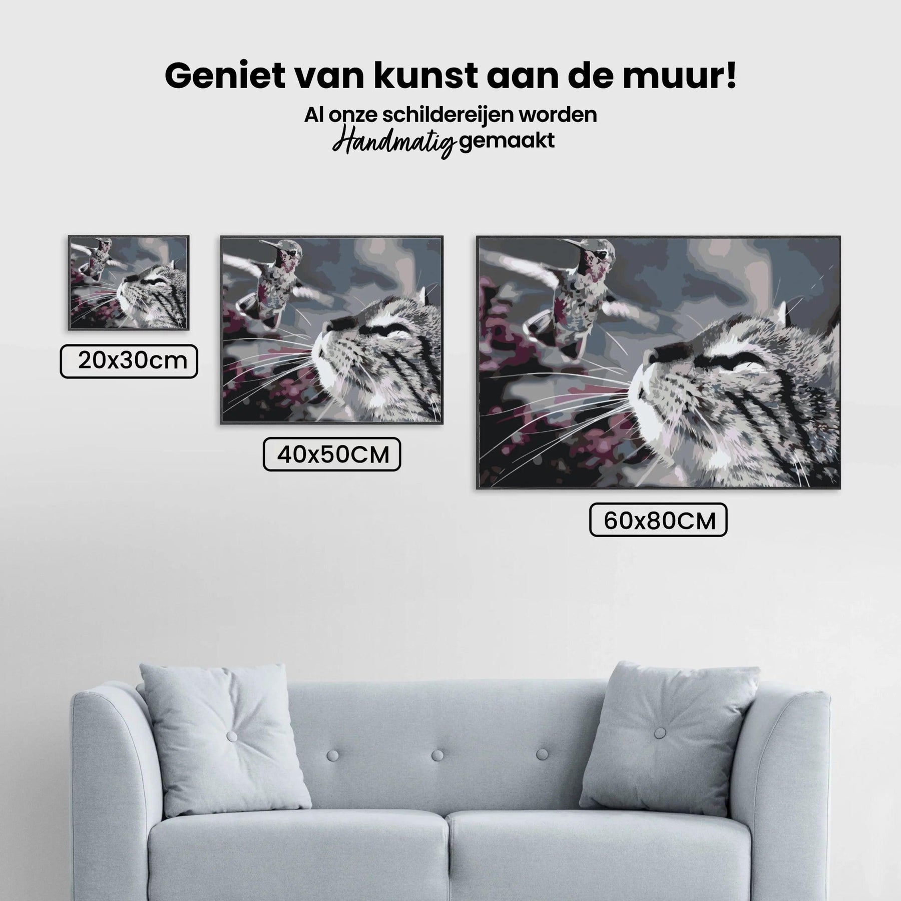 Diamond Painting - Kat en vogel - SEOS®