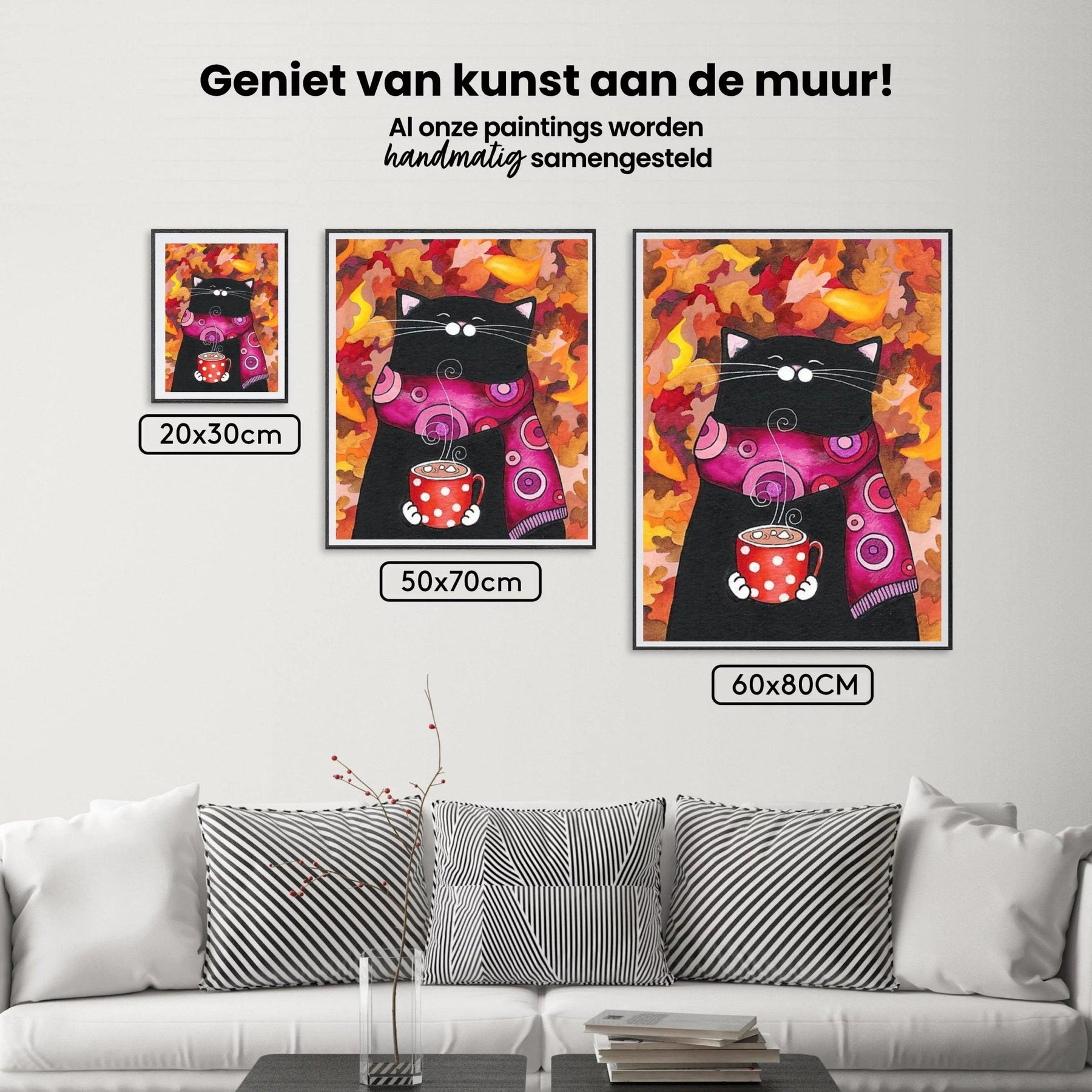 Diamond Painting - Kat met marshmallows - SEOS®