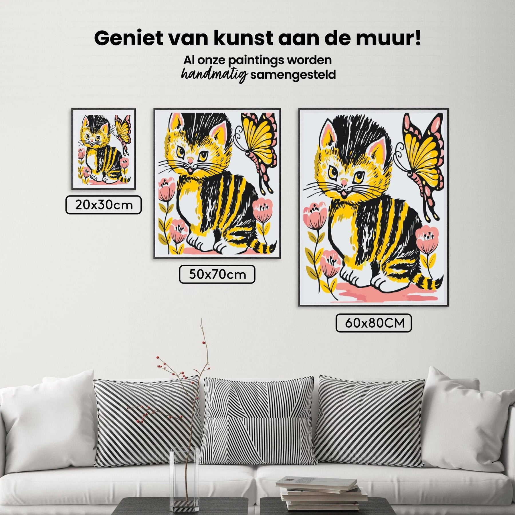 Diamond Painting - Kat met vlinder - SEOS®