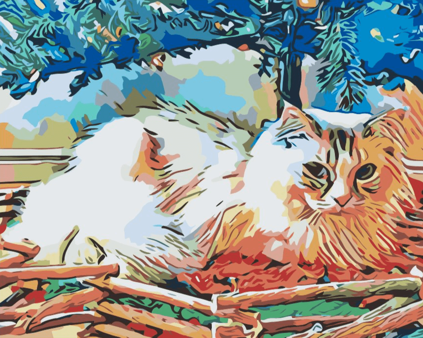 Diamond Painting - Kat onder de boom - SEOS®