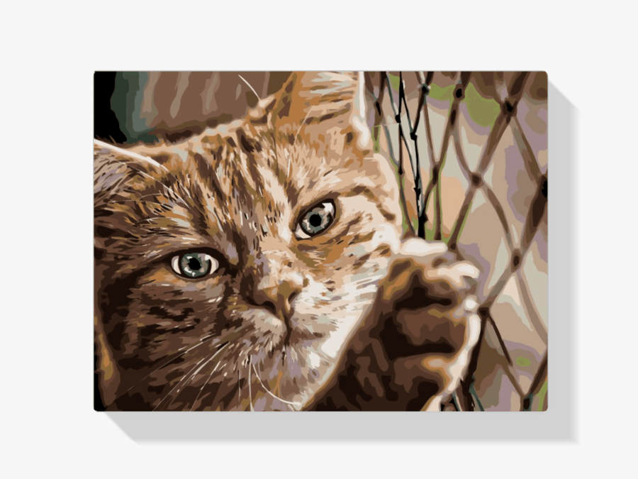 Diamond Painting - Kat op het hek - SEOS®