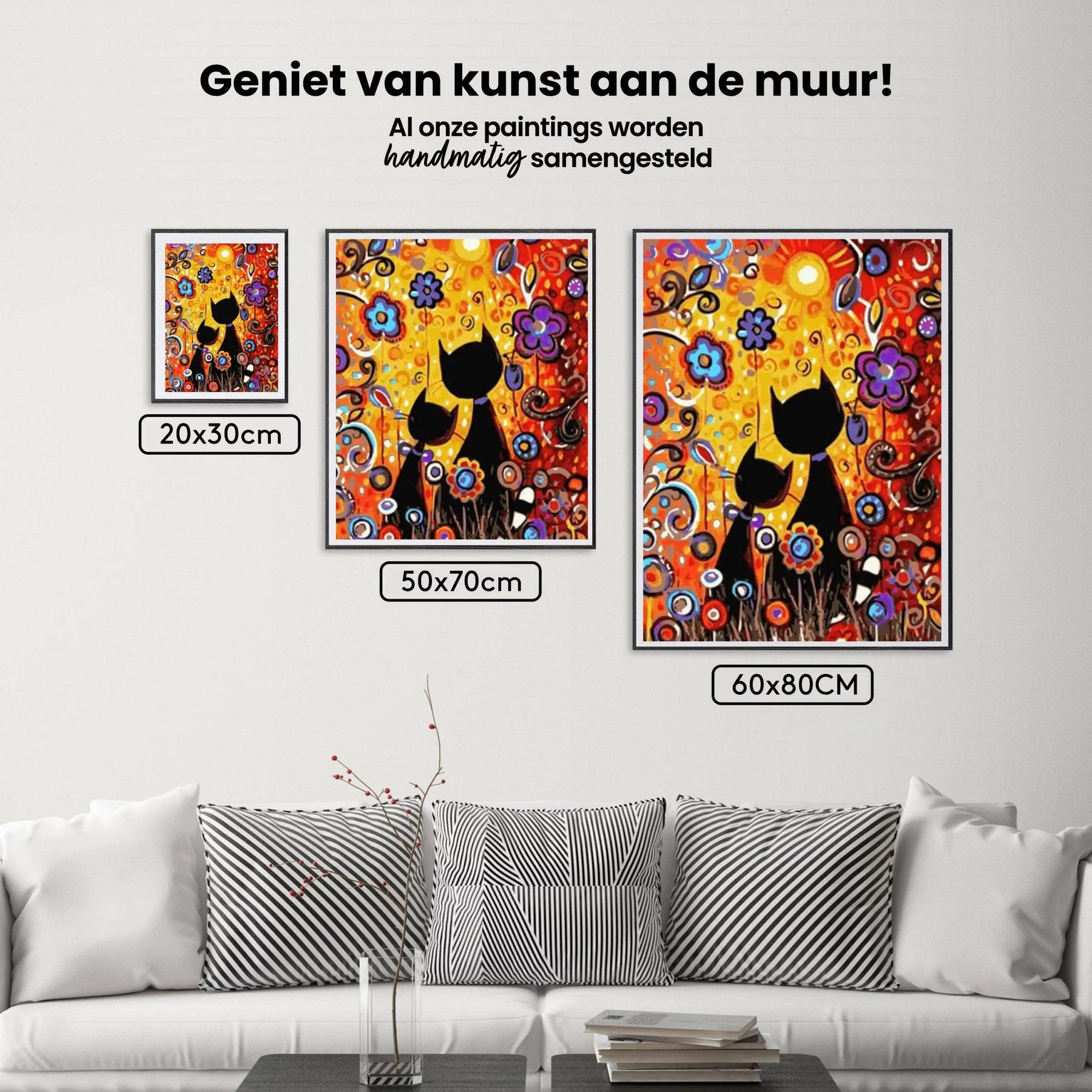 Diamond Painting - Katjes met bloemen - SEOS®