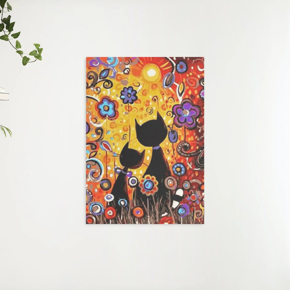 Diamond Painting - Katjes met bloemen - SEOS®