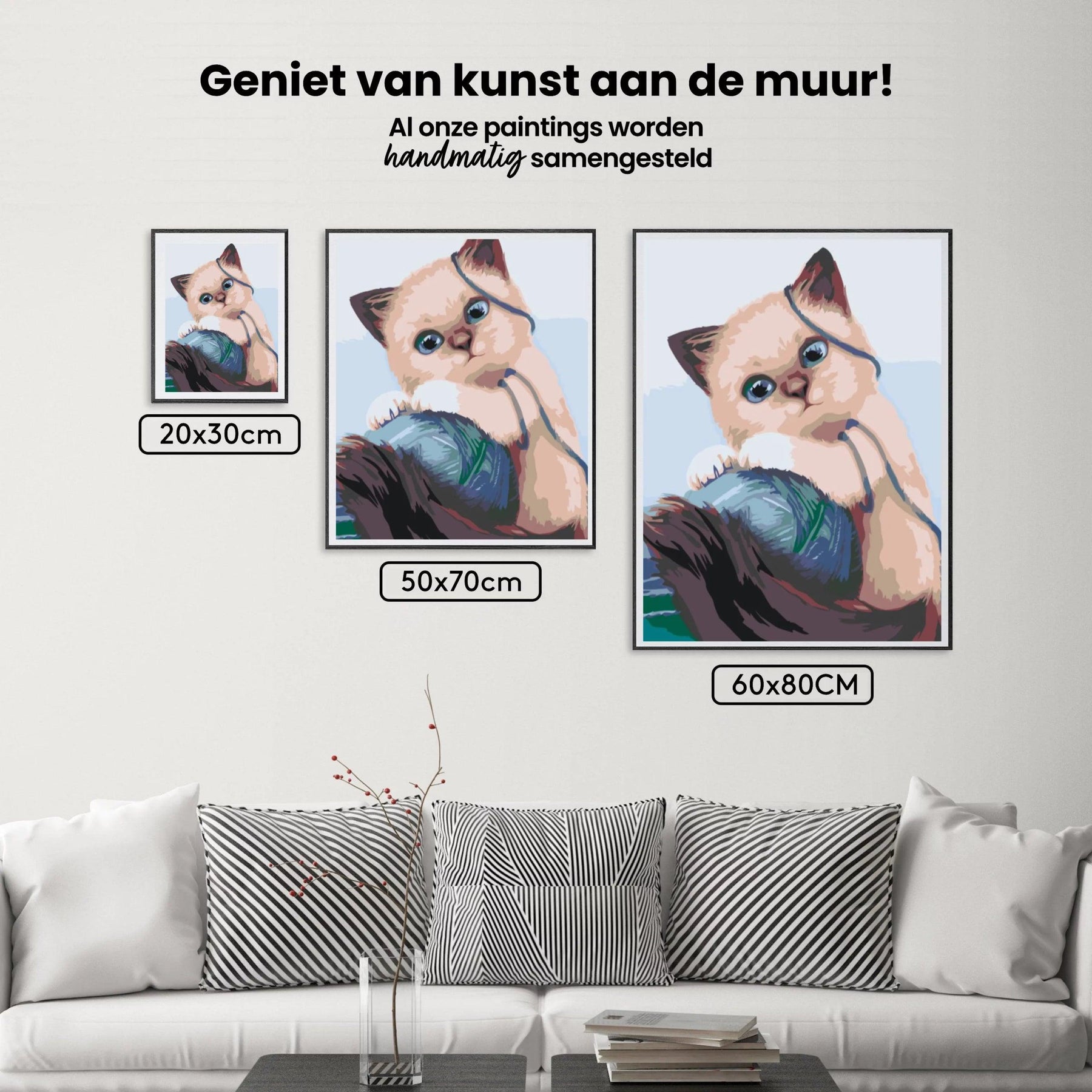 Diamond Painting - Kitten met een bal - SEOS®