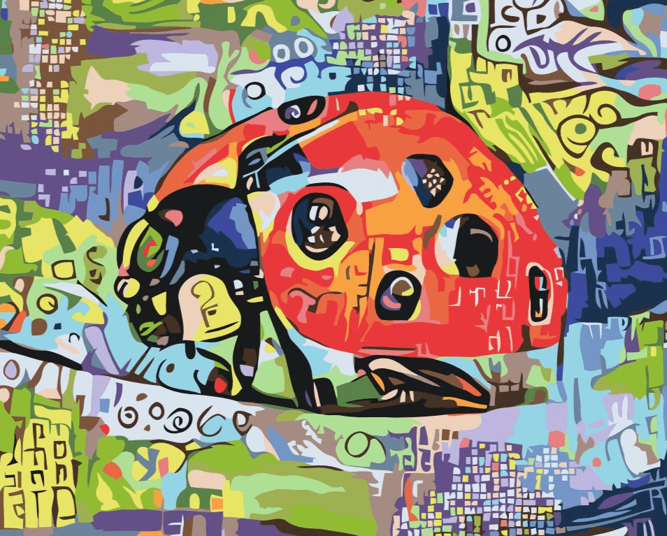 Diamond Painting - Kleurrijk lieveheersbeestje - SEOS®