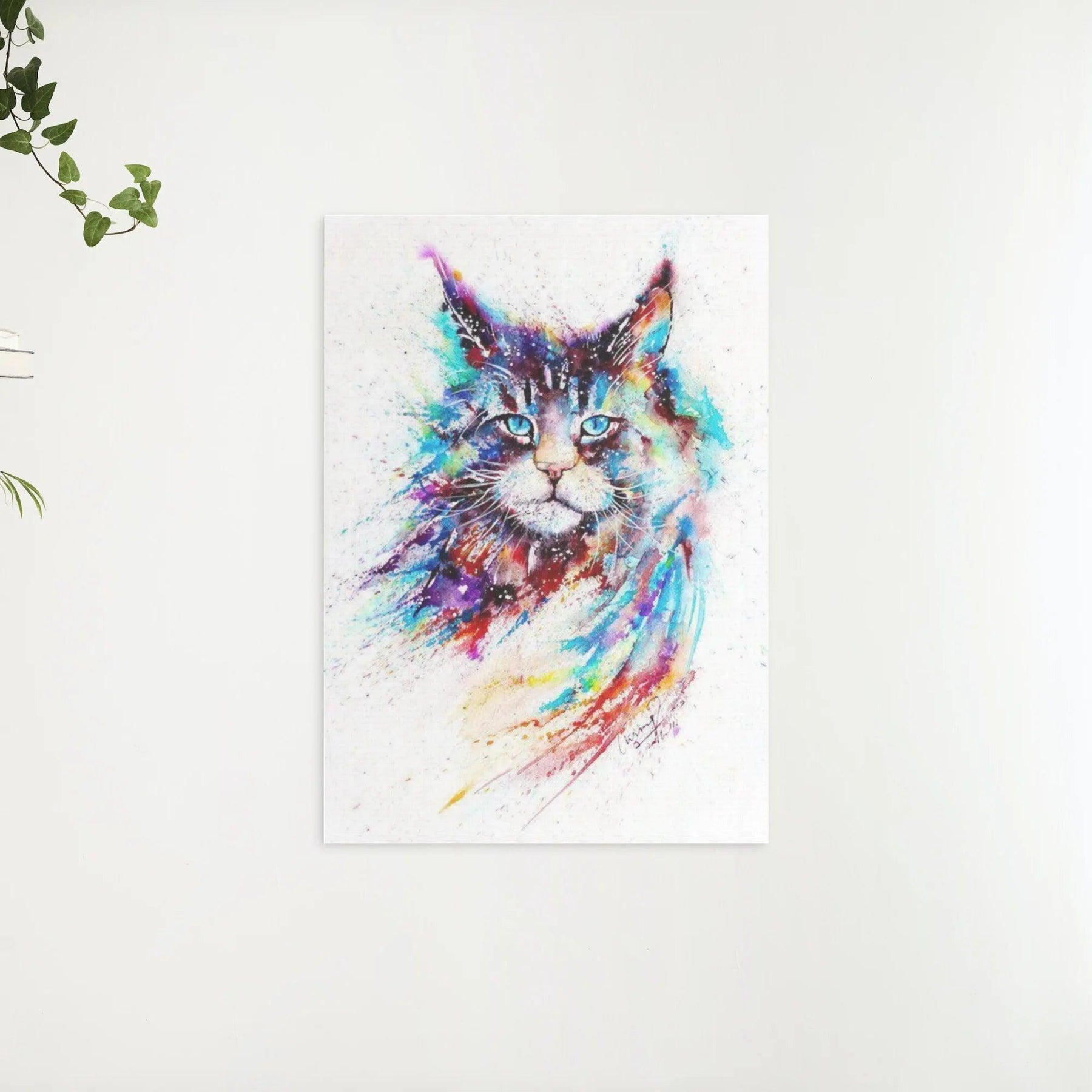 Diamond Painting - Kleurrijke Waterverf Kat - SEOS®