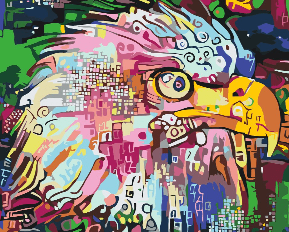 Diamond Painting - Kleurrijke adelaar - SEOS®