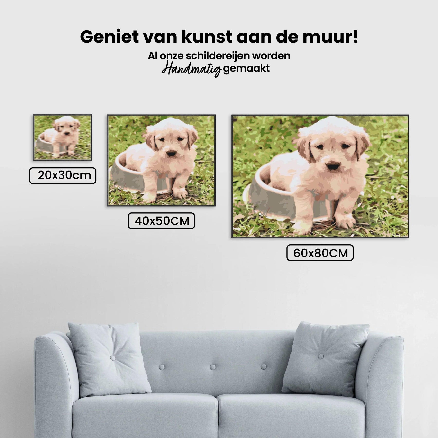 Diamond Painting - Labrador in een kom  - SEOS®
