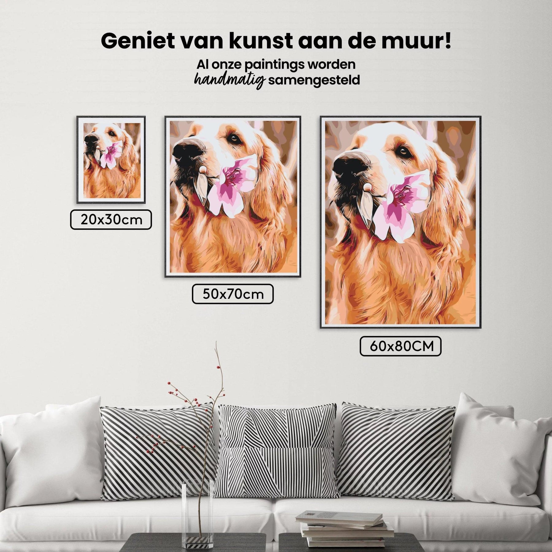 Diamond Painting - Labrador met bloem  - SEOS®