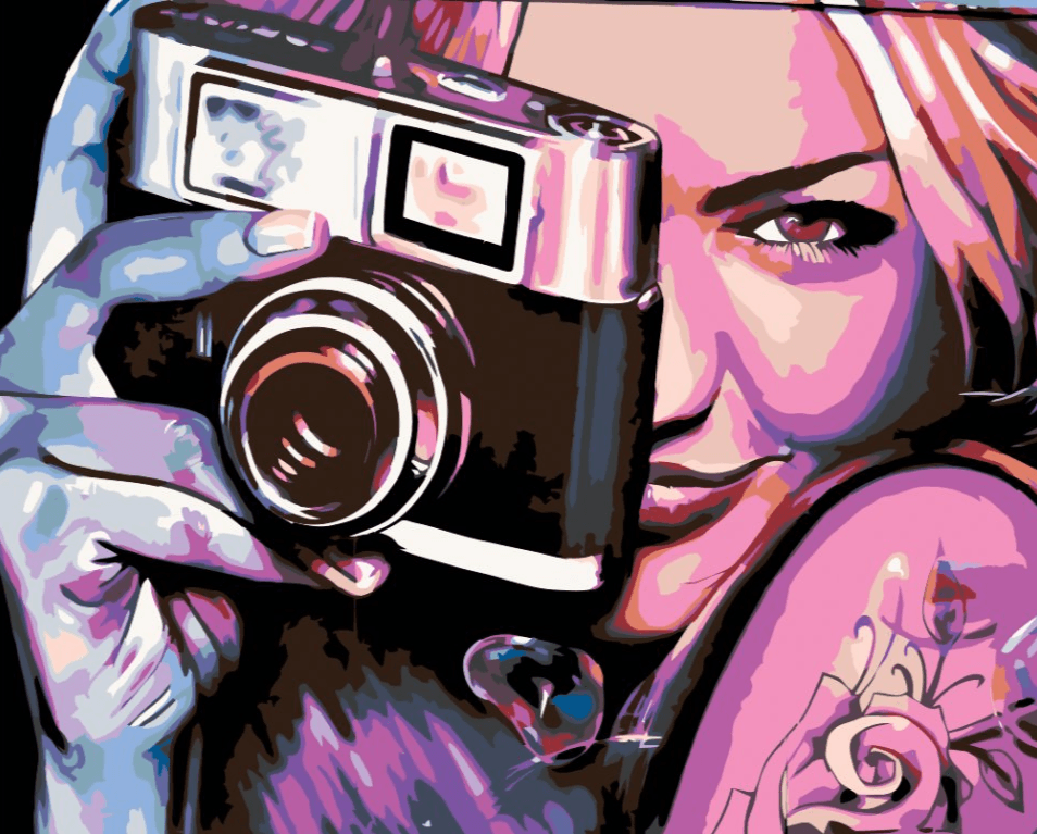 Diamond Painting - Meisje met een camera - SEOS Shop ®