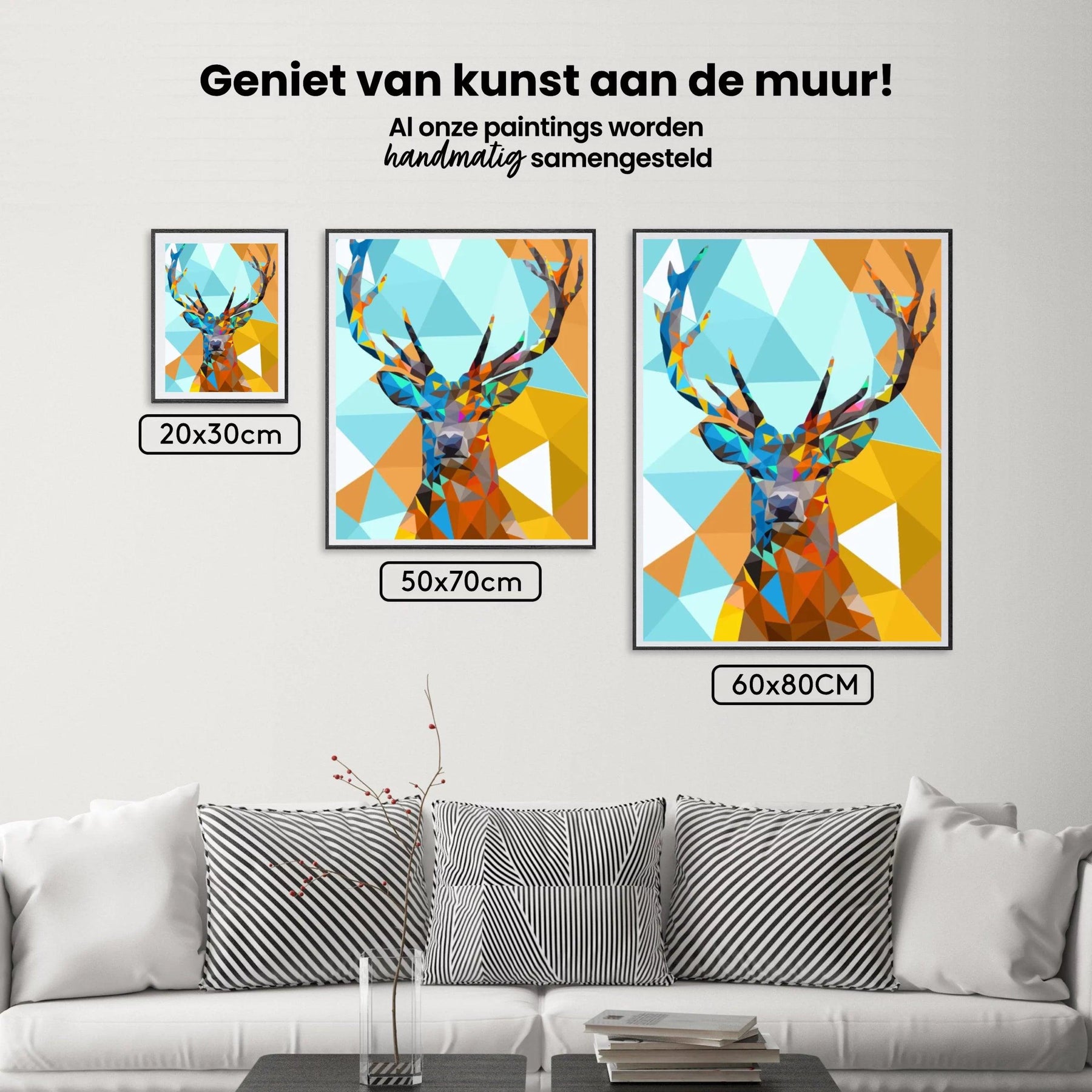 Diamond Painting -  Polygoon Hertenkop 1 - SEOS®