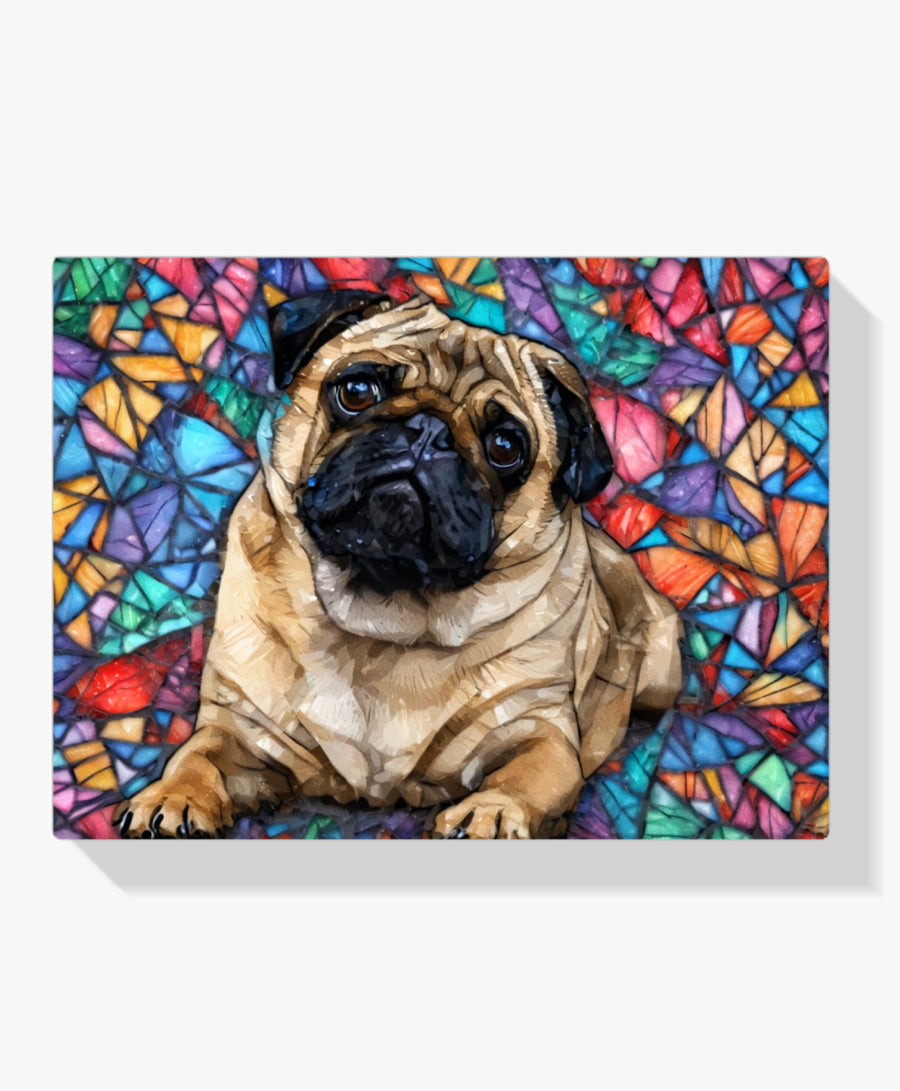 Diamond Painting - Gebrandschilderd glas mopshond - SEOS Shop ®